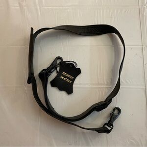 Winn International Dark Leather Bag Replacement Strap Dark Brown